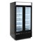 Maxx Cold Double Glass Door Narrow Width Merchandise Refrigerator, Swing Style Door, 39.5 in.W, 36 cu. ft., Black MXM2-36RBHC - alternate 1